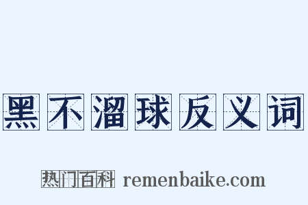 黑不溜球反义词是什么意思的图片